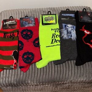 Horror Movie Themed Men's Socks Set